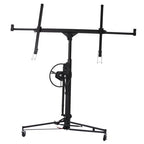 meskel Drywall Panel Hoist Drywall Lift Rolling Panel Hoist Jack Lifter 16ft Black Color