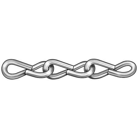 Jack Chain, Single, SS, Sz 10, 43 Lb, 100 Ft