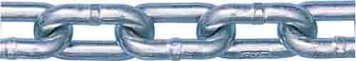 Peerless 5610348 Grade 30 Low Carbon Steel Proof Coil Chain in Half Drum, Hot Galvanized, 5/16" Trade, 0.328" Wire Diameter, 275' Length, 1900 lbs Load Capacity