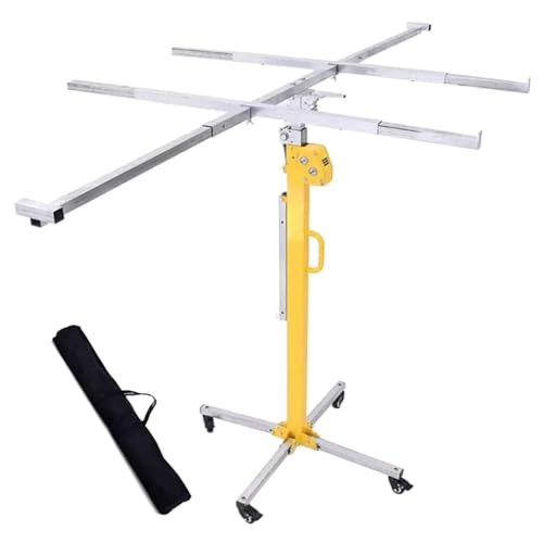 Drywall Lift Panel Manual and Electric Dual Purpose, 3 in 1 Drywall Lift Stable Lifting and Lowering Lift for Ceiling and Walls Tools Sheetrock Lifter Tool with 4 Lockable Wheels 4M(13.1ft)