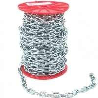 Campbell Chain Proof Coil Chain 5/16" Zinc Plated Straight Link Welded Low Carbon Steel 60' L