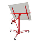 Heavy-Duty Drywall Lifter for Single-Person Drywall Installation – Rolling Caster Hoist with Tilting Cradle and Built-in Brake