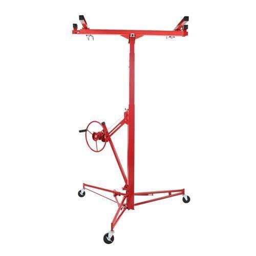 11FT Drywall Panel Hoist Dry Wall Rolling Caster Lifter Construction Tool