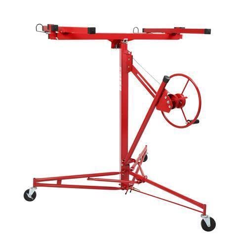 11FT Drywall Panel Hoist Dry Wall Rolling Caster Lifter Construction Tool