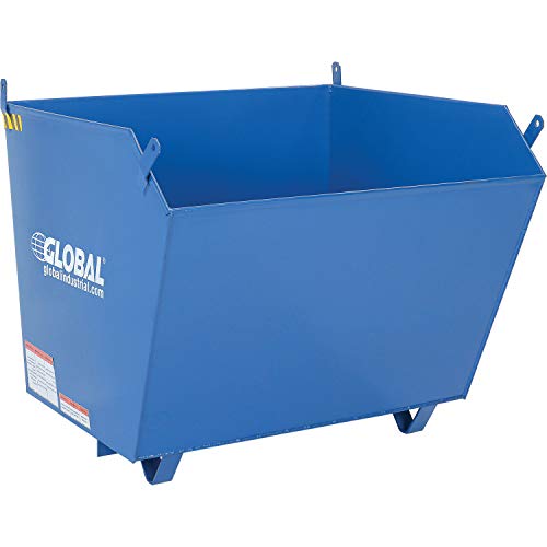 Global Industrial 1-1/2 Cubic Yard Low-Profile Self-Dumping Forklift Hopper, 6000 Lb. Cap.