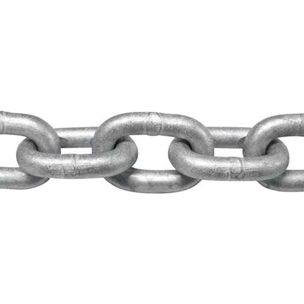 1/4" x 100 Ft Grade 30 Proof Coil Chain – Hot Dip Galvanized Steel Utility Chain for Towing, Farm, Marine, Trailer, Barrier, Logging & General Purpose Use