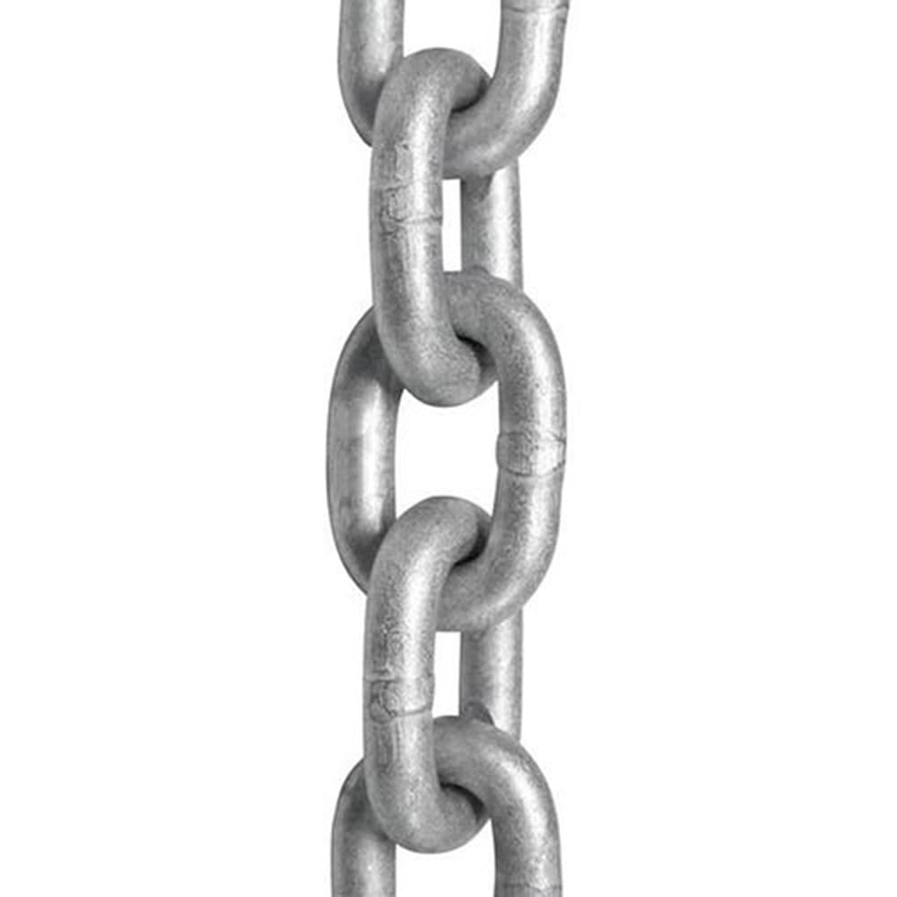 Proof Coil Chain Grade 30, Zinc Plated, Hot Galvanized Steel - 1/4" x 100'