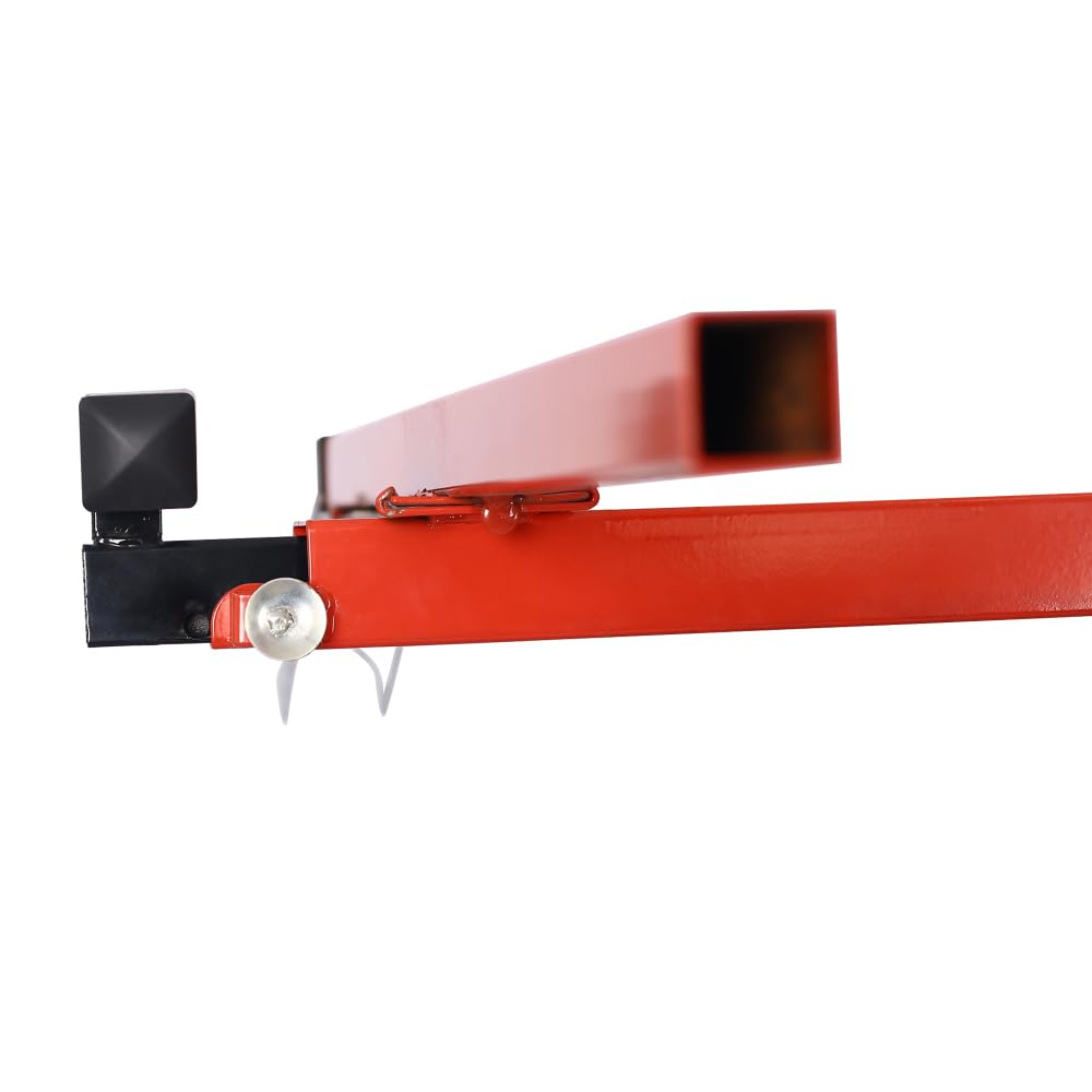 Heavy-Duty Wall-Mounted Drywall Lift Hoist for Effortless Panel Positioning During Construction and Renovation Projects (Red + Iron)