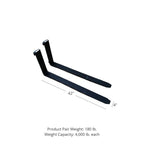 Titan Attachments 42in Pallet Fork Blades, 4,000 LB Load Capacity, Class II Forklift Blades