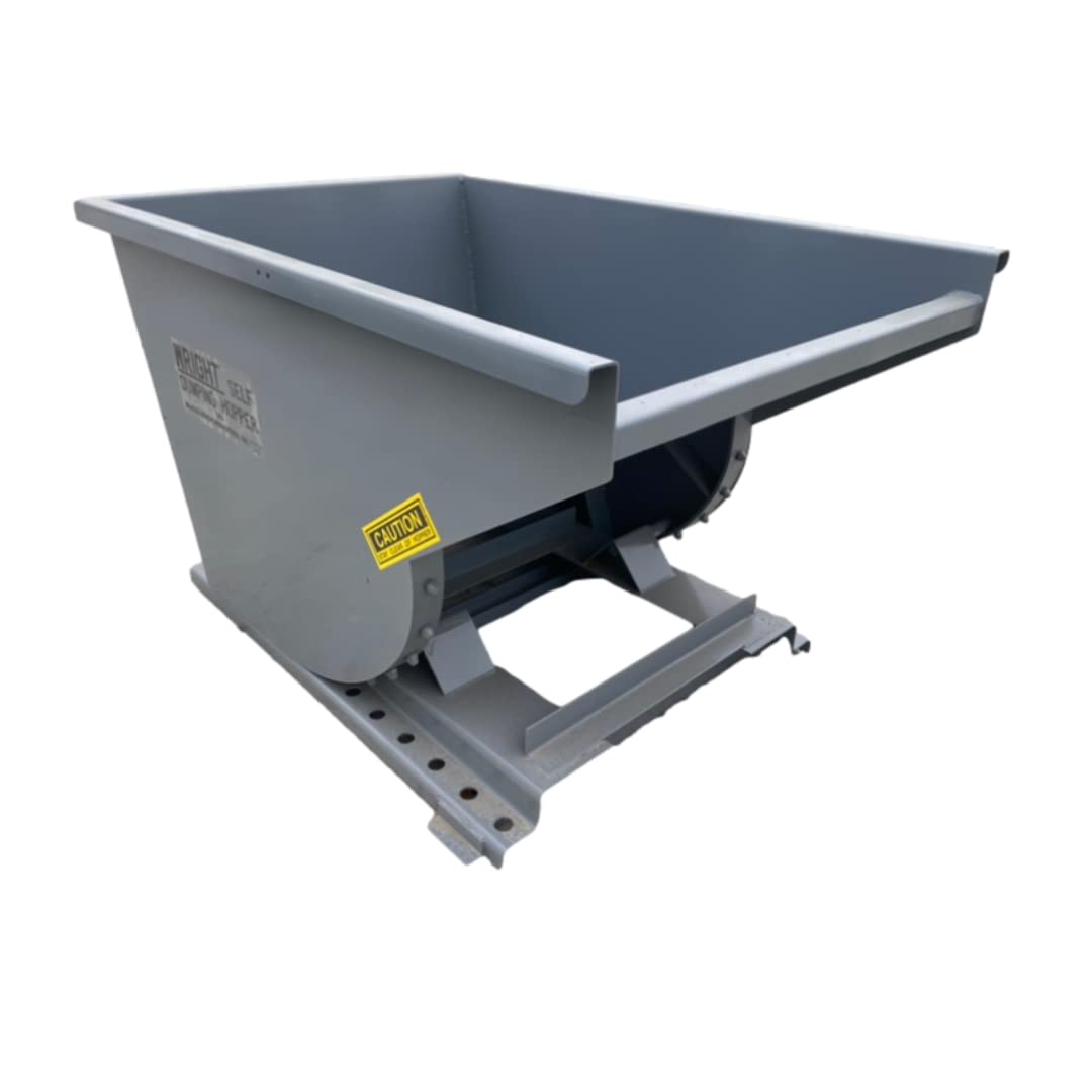 Wright 10055 1 Cu Yd Gray Medium Duty Self Dumping Forklift Hopper