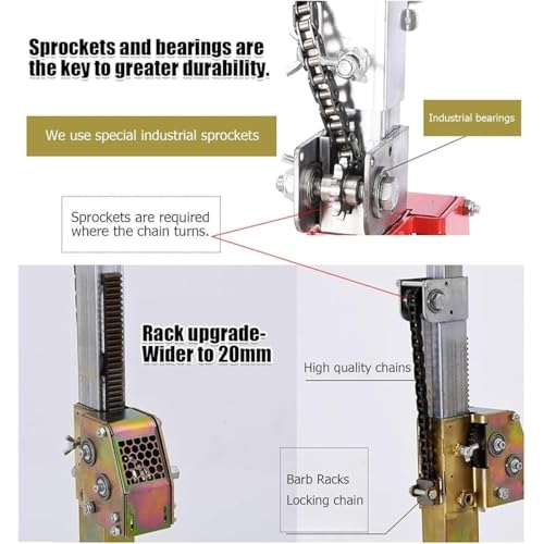 Heavy-Duty Drywall Lifter - 80kg Capacity Panel Hoist for Construction & Furniture Upholstery, Includes 4" Casters for Easy Mobility (4m)