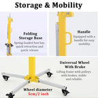 Drywall Lift Heavy-Duty Panel Hoist Tool with Telescopic Arm and Lockable Wheels for Easy Installation
