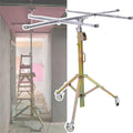 Heavy Duty Drywall Lifter with Lockable Swivel Wheels, 80kg Capacity, Adjustable Panel Lifting Jack Tool for Easy Drywall Installation and Handling (3.5m Reach)
