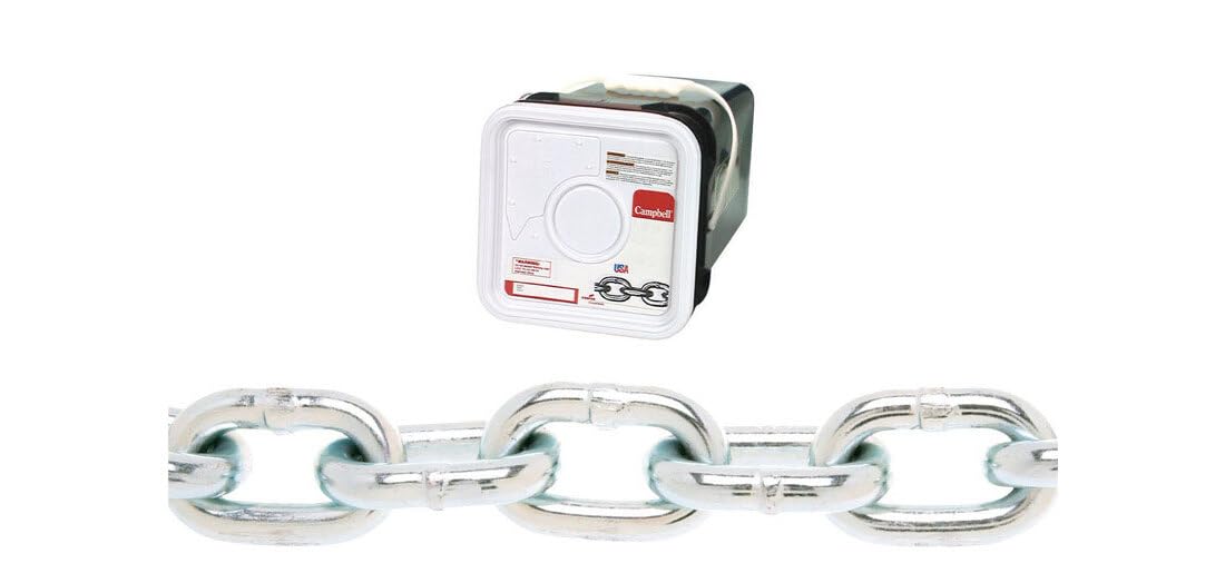 Campbell Chain 1/4 in. Oval Link Carbon Steel Proof Coil Chain 1/4 in. Dia. x 100 ft. L - Total Qty: 1; Each Pack Qty: 1