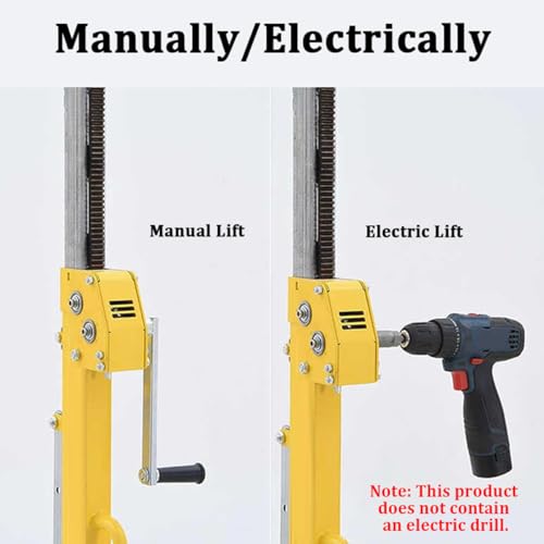 Drywall Lift, Heavy-Duty Panel Hoist Tool, 150lb Capacity, Drywall Lift with Telescopic Arm and Lockable Wheels for Easy Installation