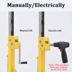 Drywall Lift, Heavy-Duty Panel Hoist Tool, 150lb Capacity, Drywall Lift with Telescopic Arm and Lockable Wheels for Easy Installation