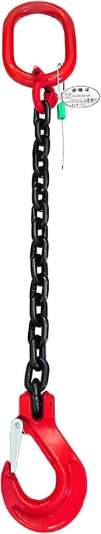 Heavy-Duty Lifting Chain with Grab Hook for Engine Hoisting and Sling Applications, High Load-Bearing Capacity,8 Ton