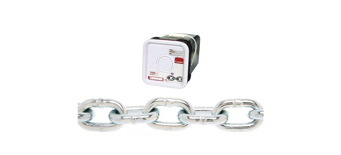 Campbell Chain 1/4 in. Oval Link Carbon Steel Proof Coil Chain 1/4 in. Dia. x 100 ft. L - Total Qty: 1; Each Pack Qty: 1