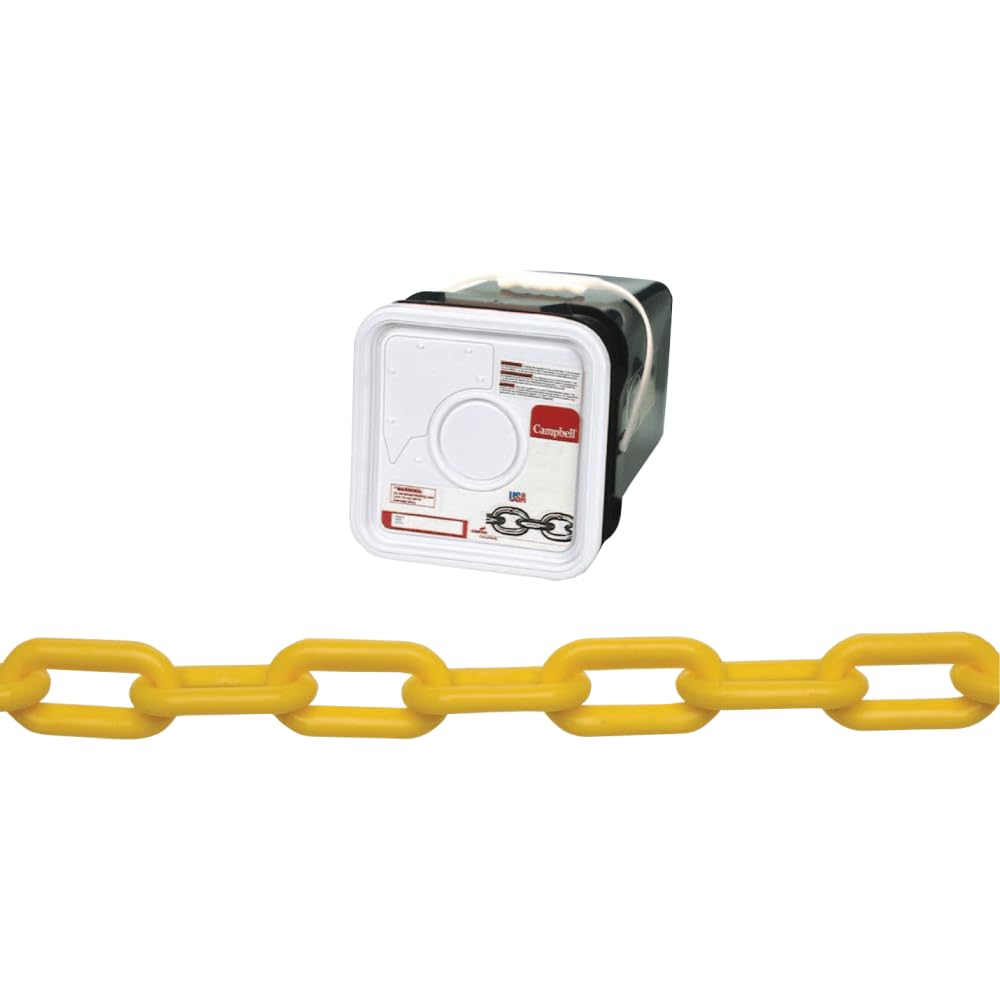 Campbell 0990836 138' #8 Plastic Yellow Chain Square Pail