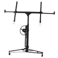 11' Drywall Rolling Lifter Panel,150lb Weight Capacity Panel Hoist Jack Tool Jack Lifter with Adjustable Telescopic Arm and 3 Lockable Wheels - Easy Assembly,Ideal for DIY and Home Renovation