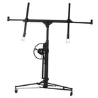 11' Drywall Rolling Lifter Panel,150lb Weight Capacity Panel Hoist Jack Tool Jack Lifter with Adjustable Telescopic Arm and 3 Lockable Wheels - Easy Assembly,Ideal for DIY and Home Renovation