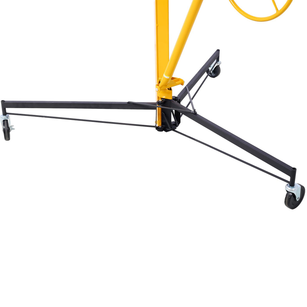 Gecheer Drywall Panel Lift Hoist Jack with 11 Feet Height 150 Pound Capacity Square Tube Base