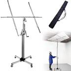 Gypsum Board Lifter, Sheet Lifter, Level Gauge, Lifting Jack Tool with Lockable Universal Wheels, Strong Load-Bearing Capacity, Suitable for Construction, Construction Sites ()