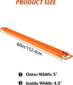 96" Pallet Forklift Extensions, Heavy Duty Fork Extensions 4600 LBS Capacity 4.5" Width for Forklifts, 1 Pair for Forklift Truck,Orange