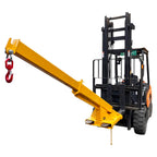 2 Ton (4400 lbs) Forklift Jib Boom Attachment, 63-98in Adjustable Telescopic Lifting Crane Arm, One Hook, Heavy Duty Forklift Extension for Material Handling, Towing & Lifting Equipment