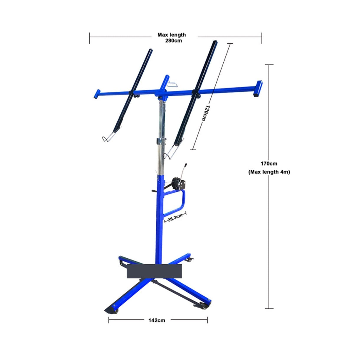 Hand-operated Drywall Panel Hoist Gypsum Board Lifter Drywall Tools Woodworking Tools Lift For Lifting Gypsum Board 1050-2800mm for Beginners DIY