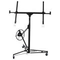 Drywall Lift 11FT – Drywall Lifter Panel Jack, 150LBS Heavy Duty Sheetrock Hoist with 360° Adjustable Telescopic Arm & Wheels (Black)