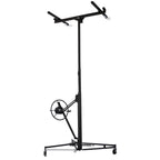 Drywall Lift Panel 11' Hoist Jack Lifter, Black Iron 150 Lbs Load Capacity Home & Commercial Use, Weather-Resistant, Easy-Install