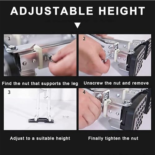 Adjustable Aluminum Drywall Riser, Painter's Lift for Wall & Ceiling Work, 18-30 Inch Height, Lightweight Alloy Construction, Perfect for Home Improvement & DIY Projects