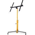 Drywall Lift Panel 11' Lift Drywall Panel Hoist Jack Lifter, Black+Yellow