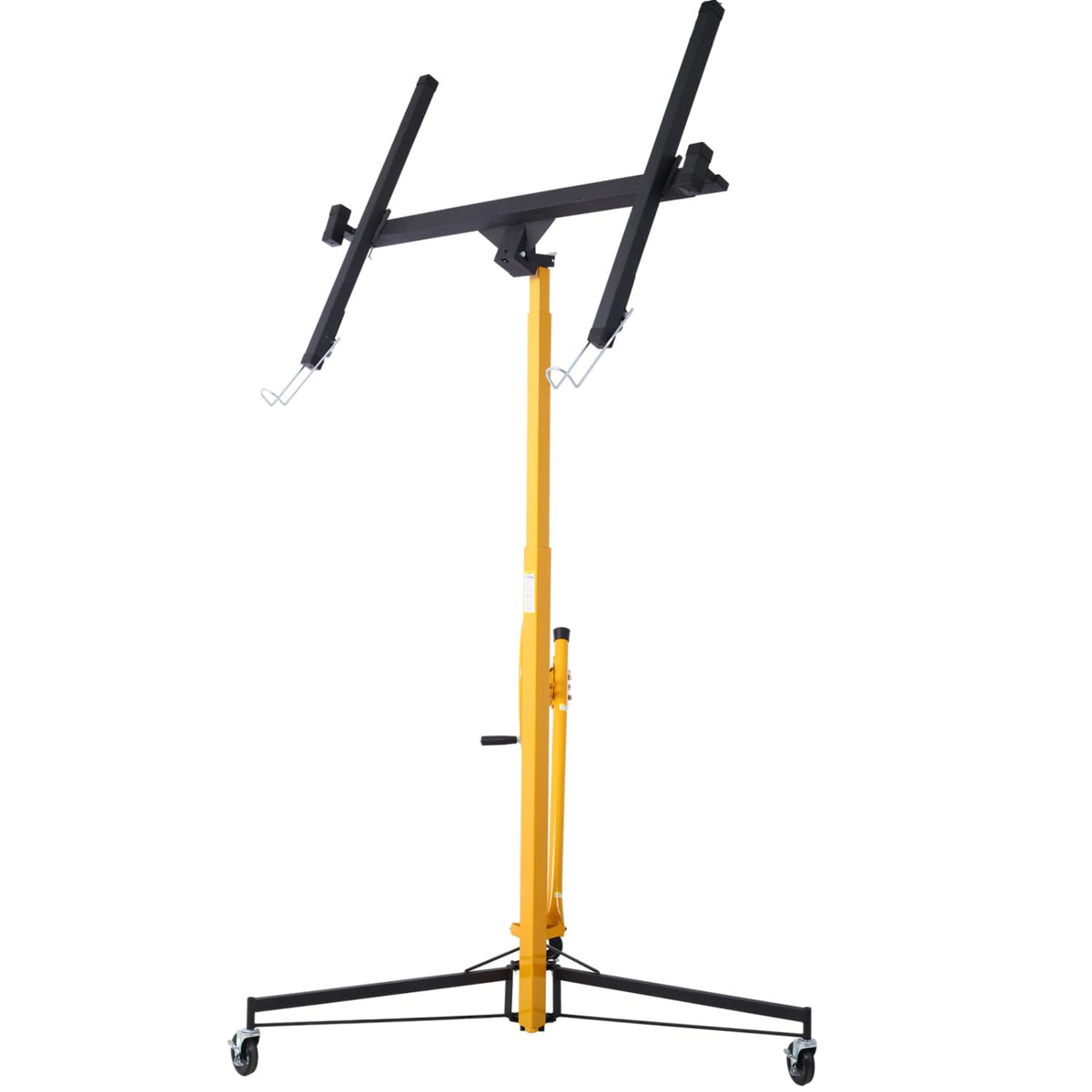 Drywall Lift Panel 11' Lift Drywall Panel Hoist Jack Lifter, Black+Yellow