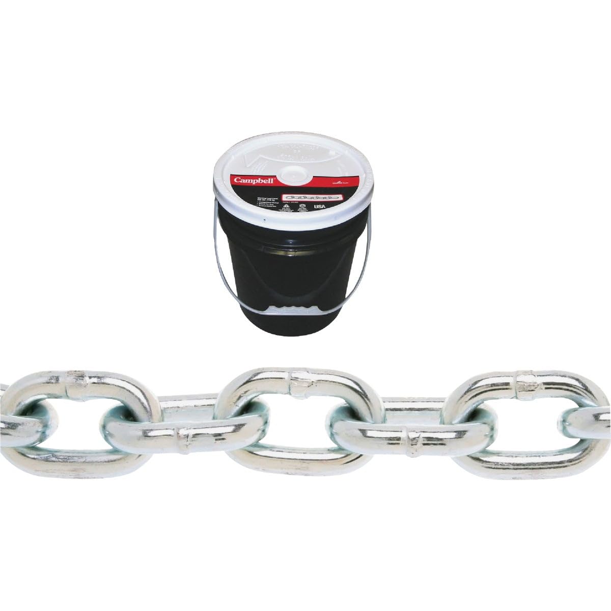 Campbell Chain 1/4 in. Oval Link Carbon Steel Proof Coil Chain 1/4 in. Dia. x 141 ft. L