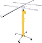 3 in 1 Drywall Lift, Heavy-Duty 110 Lbs Sheetrock Hoist with Adjustable Telescoping Arm, Lockable Wheels, Manual and Electric Dual Purpose, for Ceiling & Wall Installation 5m