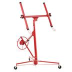 11 FT Drywall Lift Jack with Locking Casters, 150Lbs Capacity, Telescopic Hoist for Ceiling & Wall Sheetrock, Tool-Free Assembly, One Person Operation for Residential Use