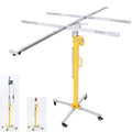 3/3.5/4/4.5/5m Drywall Rolling Lifter Panel, Sheetrock Lift Drywall Lift, Panel Hoist Jack Tool, Steel Material with Telescopic Arm & 4 Lockable Wheels, Manual and Electric Dual Purpose 3.5M(11.5ft)