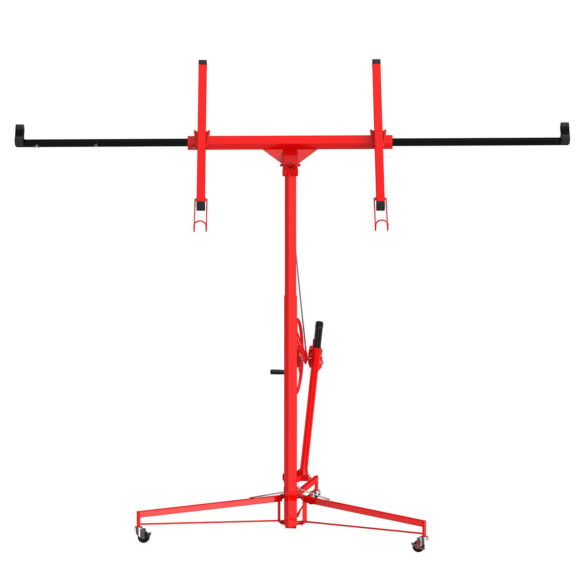 11FT Drywall Lift 150lb, 360 Swivel & 60 Tilt, Tool-Free, 3 Locking Casters