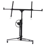 16ft Drywall Panel Hoist Lift, 150 Lbs Load Capacity, Adjustable Telescopic Arm, Built-In Winch with Brake, Perfect for Home and Commercial Use, Yellow