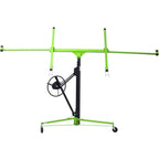 Drywall Lift 11ft Drywall Panel Hoist with Wheels Winch with Brake 150 lbs Load Capacity 11 Foot High Ceiling Drywall Installation Tool Jack Lifter Green