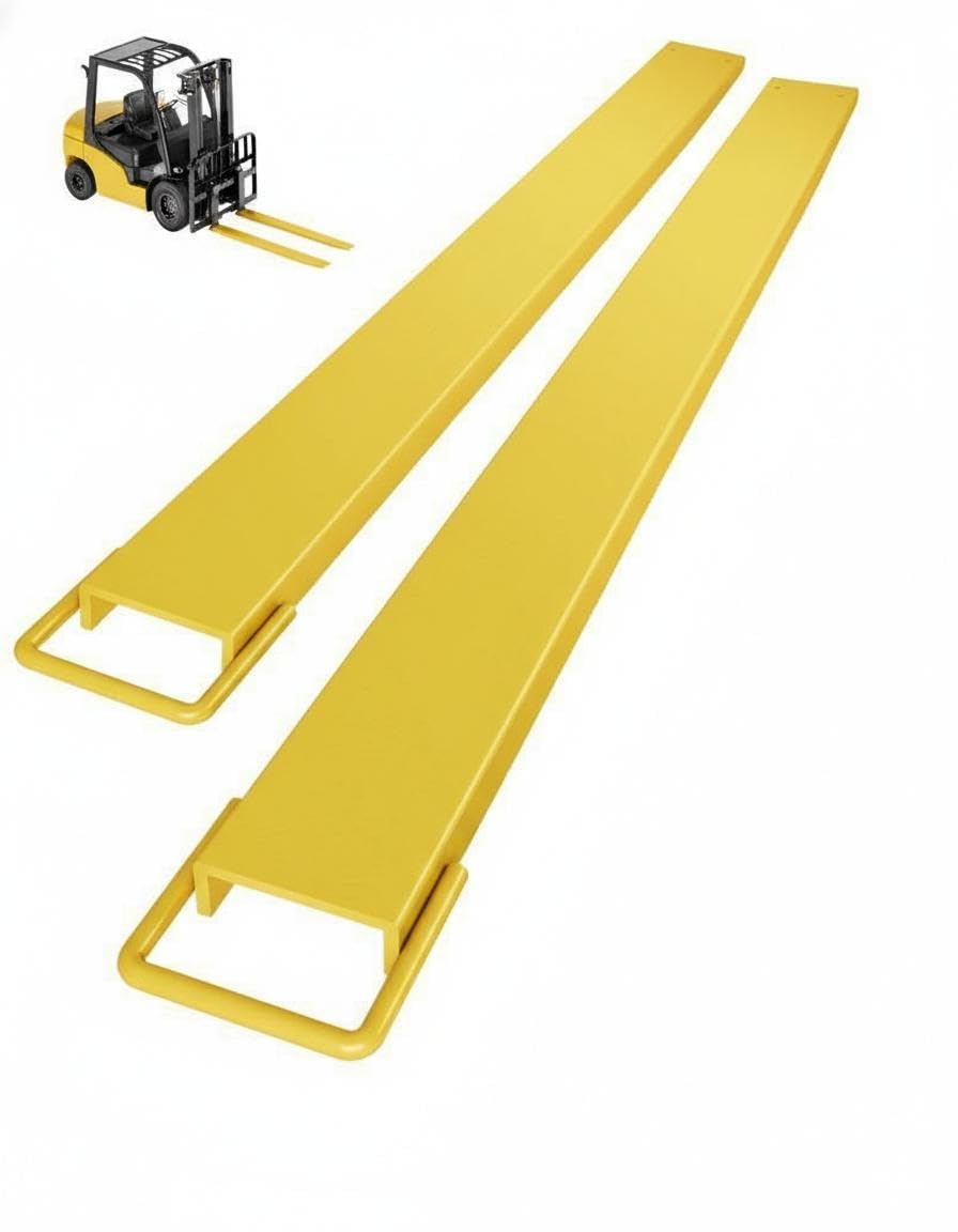 CABIHOME Heavy Duty Steel Forklift Pallet Fork Extensions – 60" and 84" Lengths Available, 5.5" Wide, High Load Capacity, 1 Pair, Reliable Material Handling Attachments