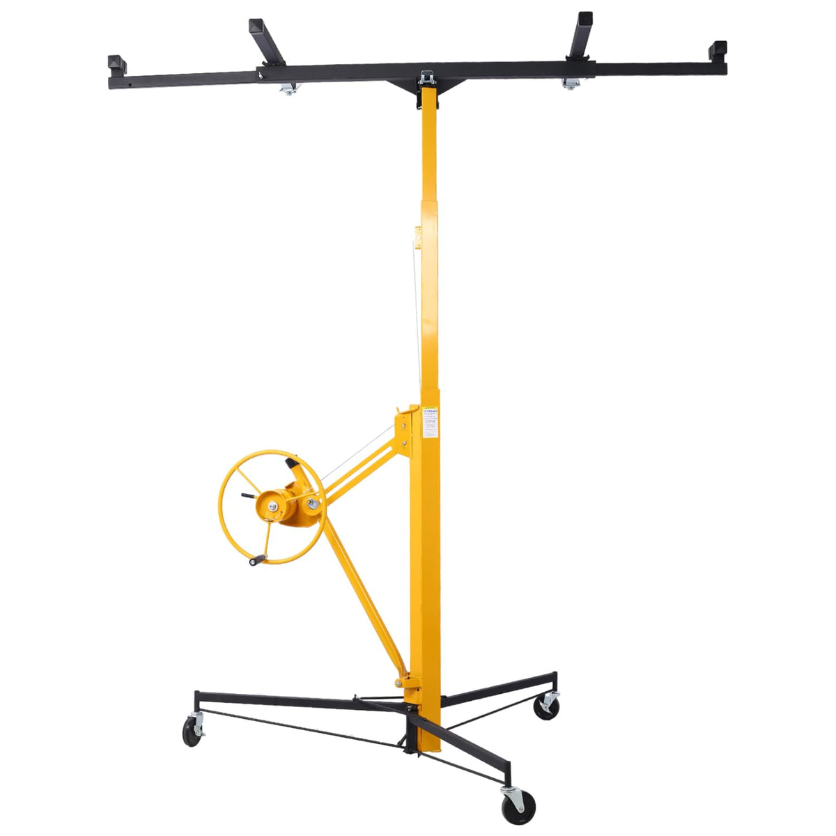 Drywall Lift Panel 11' Hoist Jack Lifter, Black+Yellow