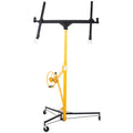 Geelife Drywall Lift Panel 11' Lift Drywall Panel Hoist Jack Lifter, Black+Yellow