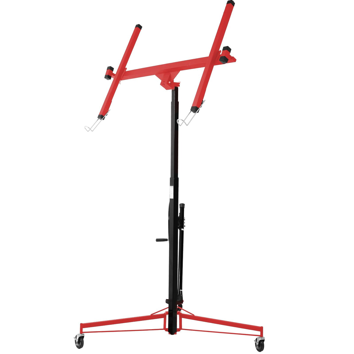 Drywall Lift Panel 11' Lift Drywall Panel Hoist Jack Lifter, RED+BLACK