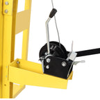 Drywall Lift 10ft Panel Hoist – Heavy Duty Steel Sheetrock Lifter, 150 lbs Load Capacity, 16x4ft Panel Support, Auto-Locking Winch, Easy One-Person Operation, Rolling Casters