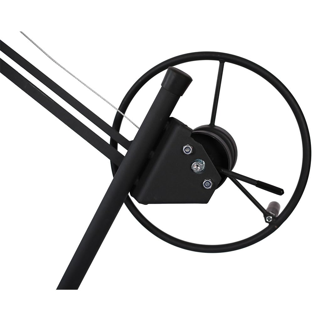 13 FT Drywall Lift, 150 lb Heavy Duty Drywall Panel Hoist with Adjustable Telescoping Ar and Lockable Wheels, Built-In Winch Brake, Collapsible Drywall Lift for Ceiling & Wall Installation,Blac