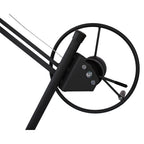 13 FT Drywall Lift, 150 lb Heavy Duty Drywall Panel Hoist with Adjustable Telescoping Ar and Lockable Wheels, Built-In Winch Brake, Collapsible Drywall Lift for Ceiling & Wall Installation,Blac