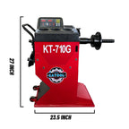 KT-T8019 Dual-System Changer Machine and KT-710 Portable Wheel Balancer for Car and Motorcycle Fits Tire Size 10-21", Motorcycle Inner Rim Diameter 6-24", with 2 Sets of Adapters
